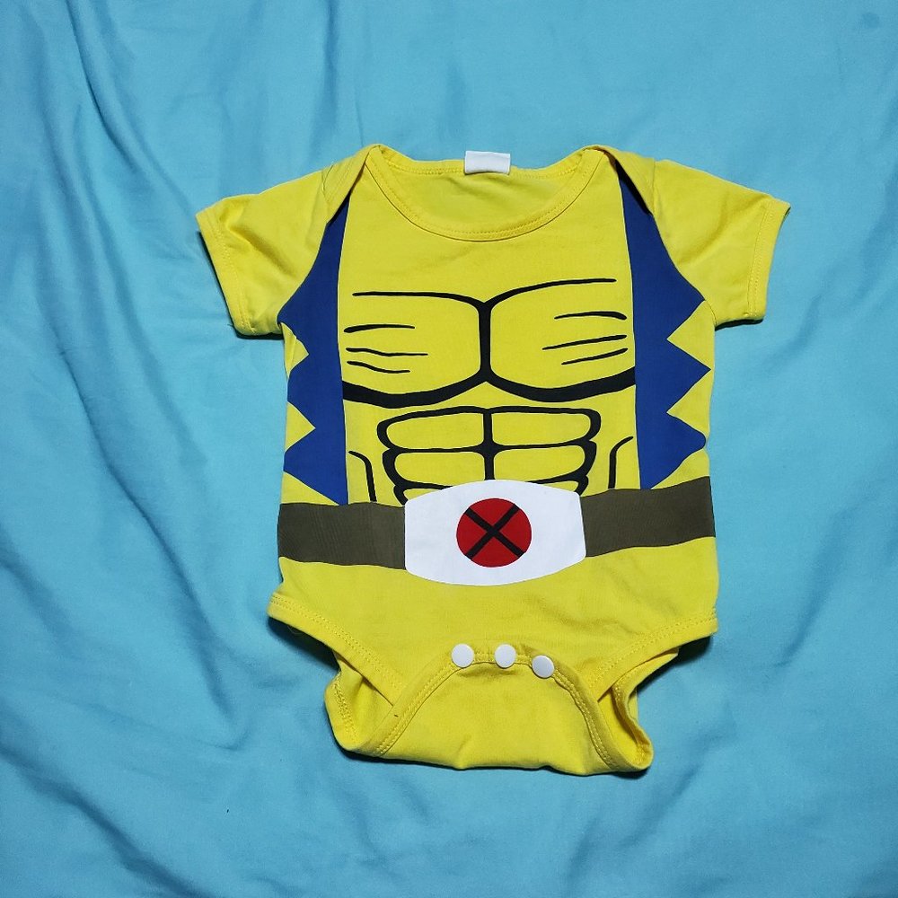 Baby Onesie Wolverine X-Men Xmen Yellow